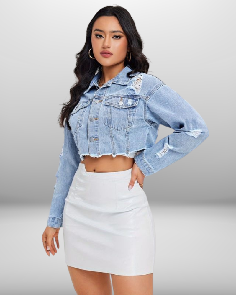 Eloise | Cropped Denim Jacket