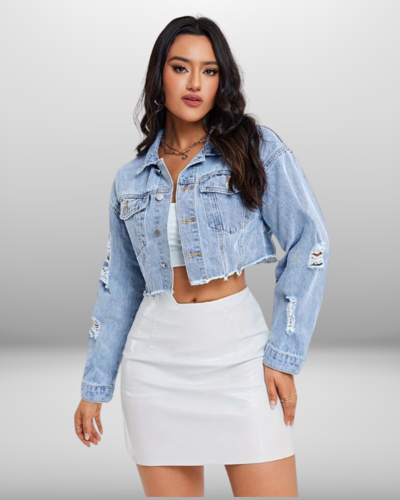 Eloise | Cropped Denim Jacket