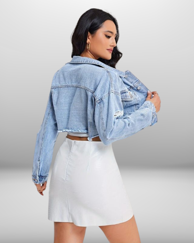 Eloise | Cropped Denim Jacket