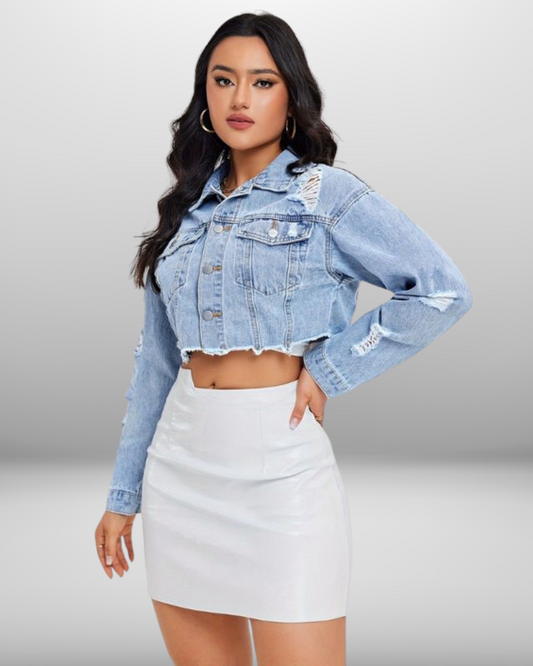 Eloise | Cropped Denim Jacket